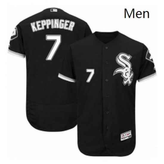 Mens Majestic Chicago White Sox 7 Jeff Keppinger Black Flexbase Authentic Collection MLB Jersey